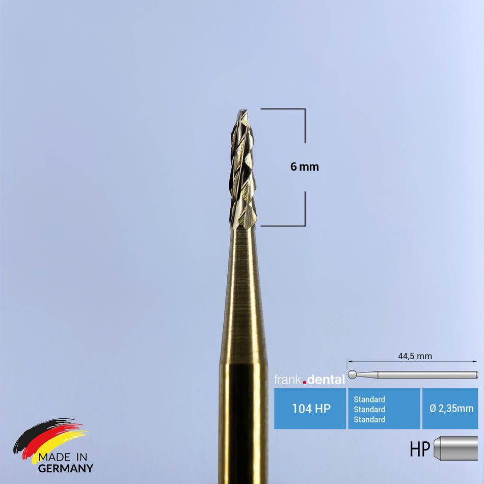 Titanium Coated Carbide Lindemann Bone Cutter - 163A HP