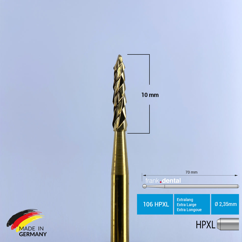 Titanium Coated Carbide Lindemann Bone Cutter - 166A HPXL