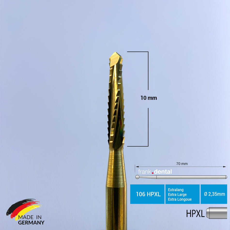 Titanium Coated Carbide Lindemann Bone Cutter - 166 HPXL