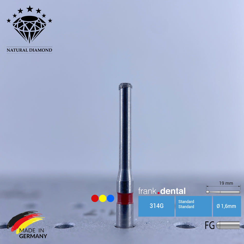 Diamond Dental Bur - 839 Dental Natural Diamond Bur - For Turbine -1 Piece