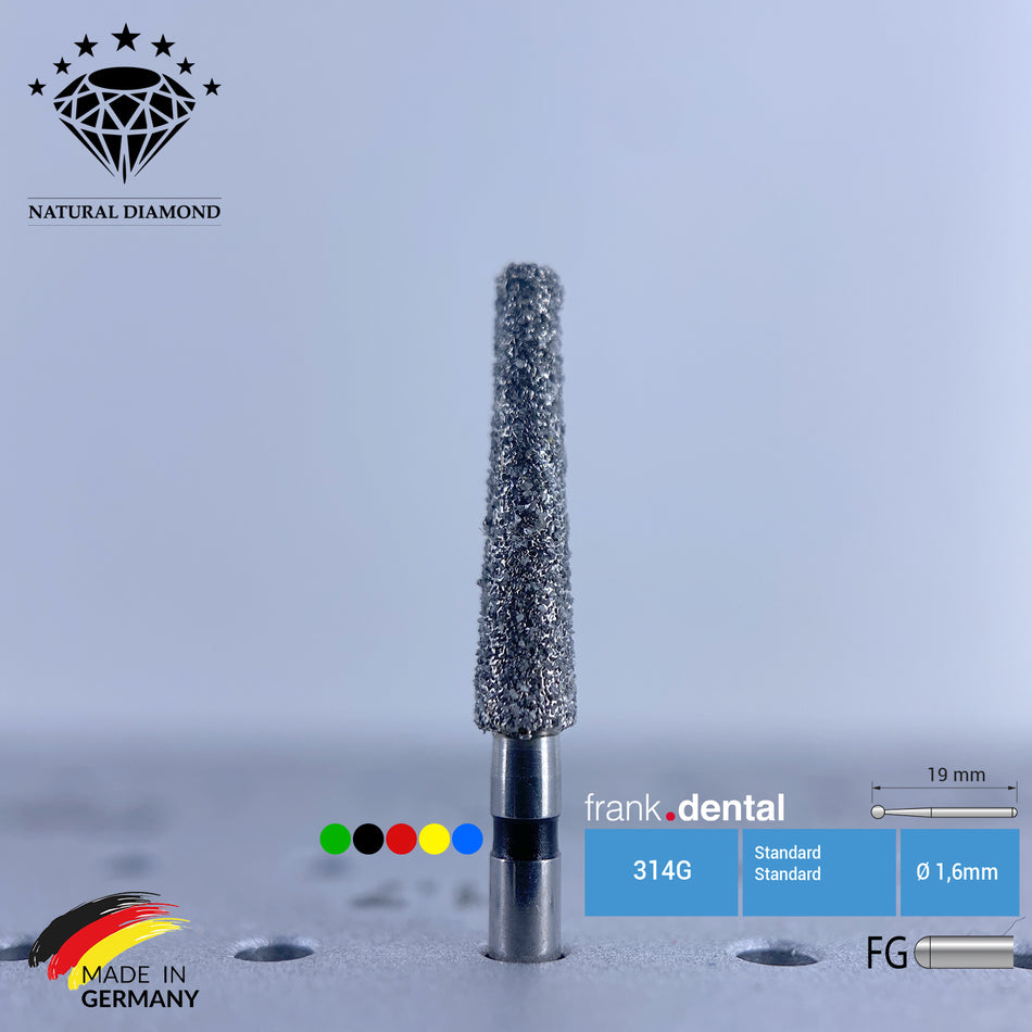 Dental Natural Diamond Bur - 848 Dental Burs - For Turbine - 5 Pcs