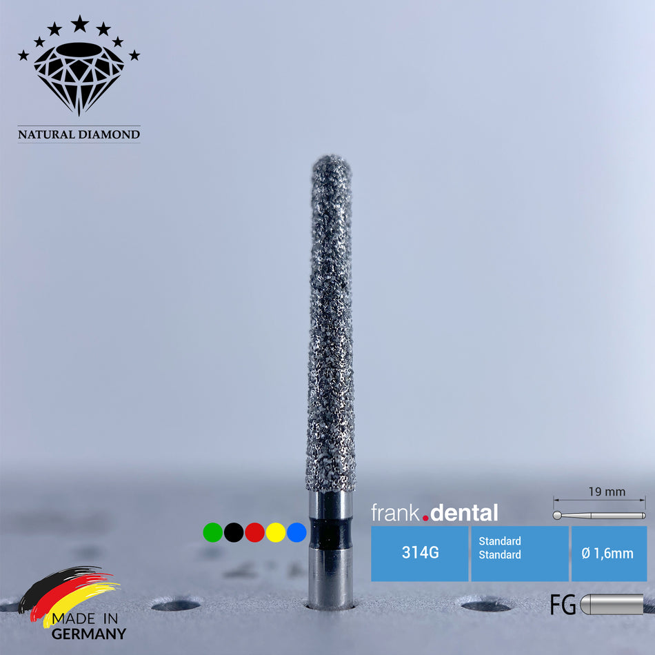 Dental Natural Diamond Bur - 850L Dental Burs - For Turbine - 5 Pcs