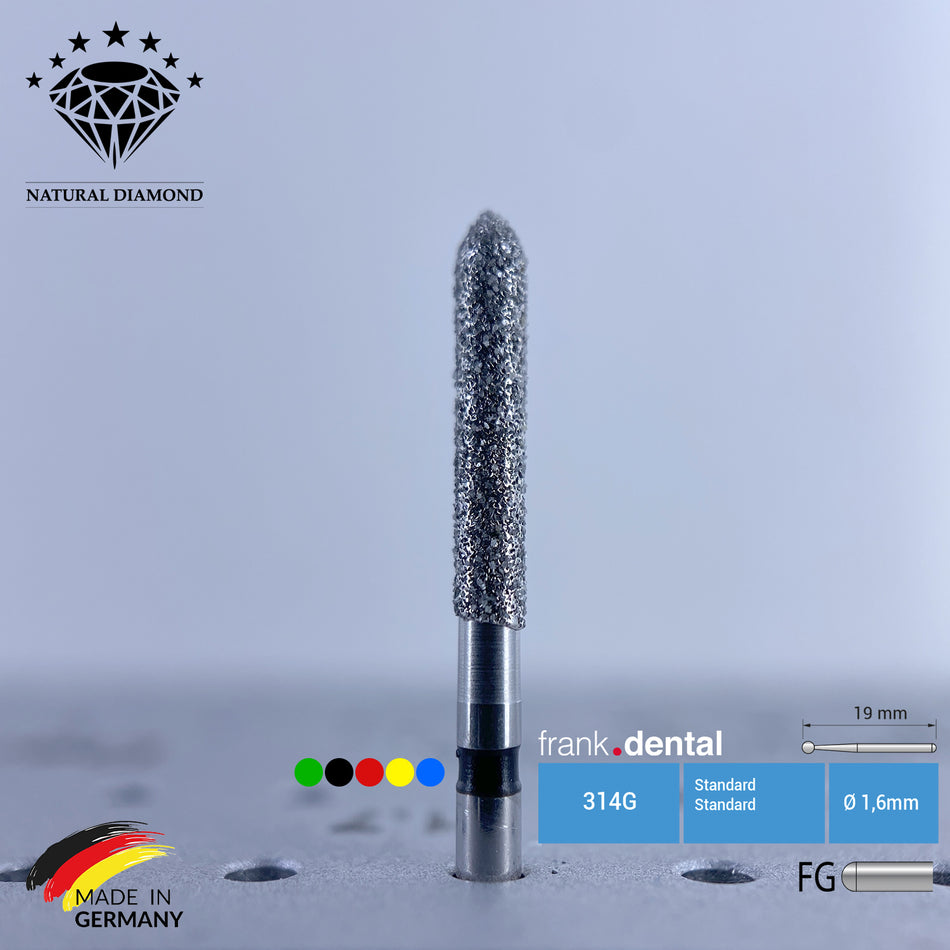 Dental Natural Diamond Bur - 879 Dental Burs - For Turbine - 5 Pcs