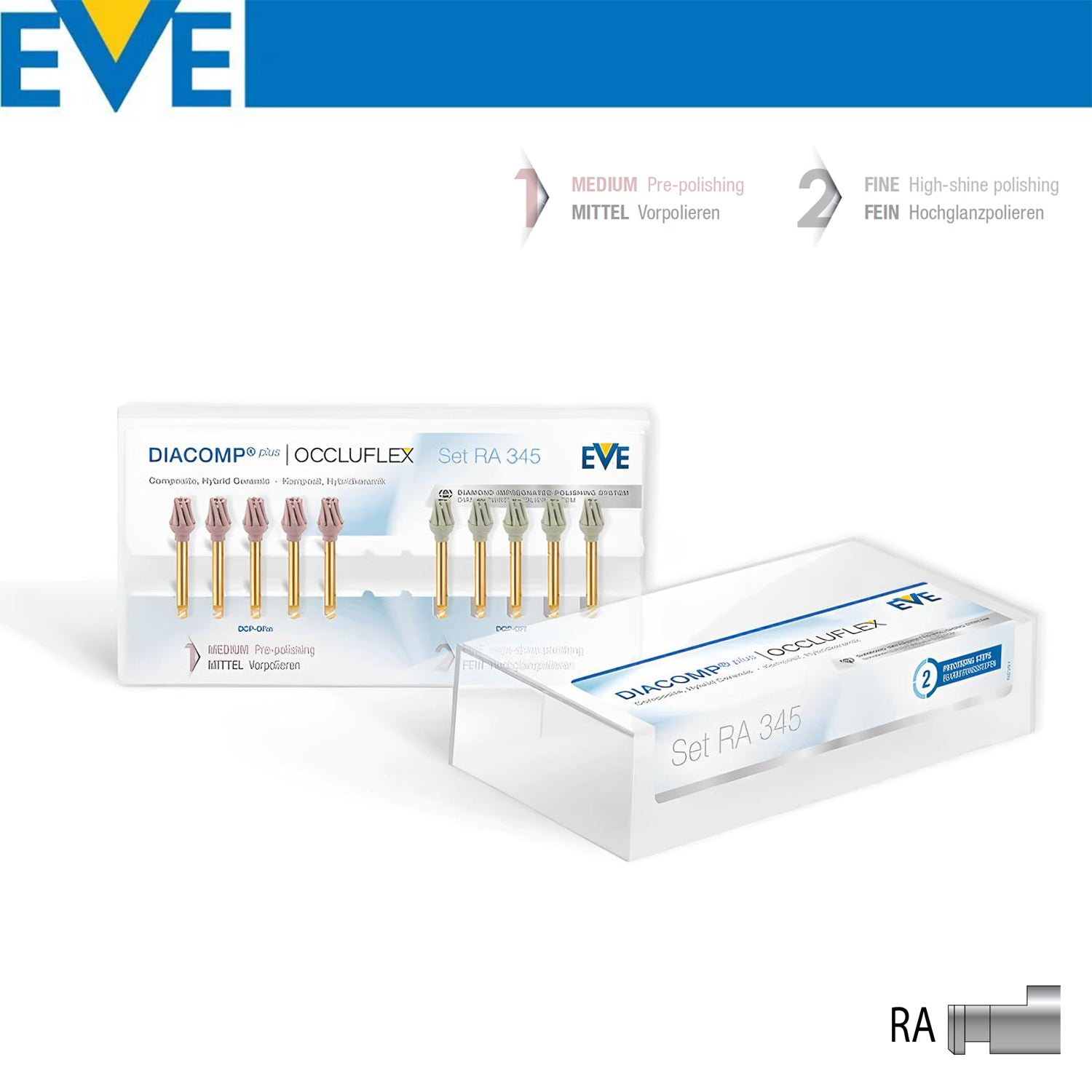 DentrealStore - Eve Technik Diacomp Plus Occluflex Composite Polish Kit 2 Stage - RA345