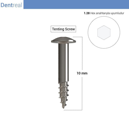 Dentreal - Bonefix GBR Tenting Screw – Half Threaded Tentig Screw 5 Pcs