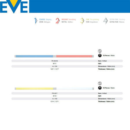 Eve Technik - Flexistrips - D Composite Interface Sanding Kit