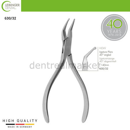 Leibinger - How Ligature Pliers 45° Angled - Ligature Pliers 45° Angled - 140 mm