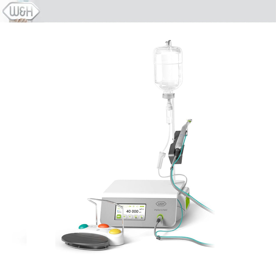 W&H Dental - Implantmed Plus Led Physiodispenser & Illuminated Contra Angle & Cable Pedal