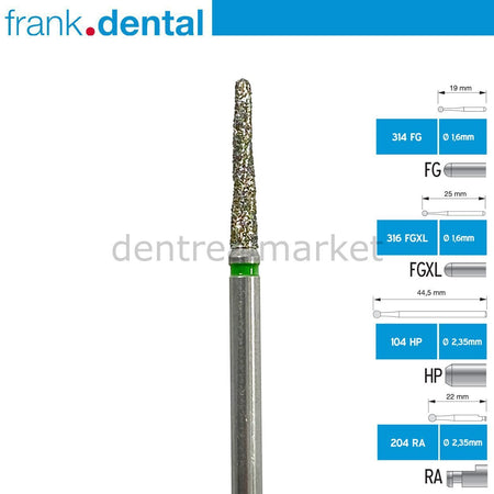 Frank Dental - Lindeman Surgical Bur Diamond Osteotome Bur