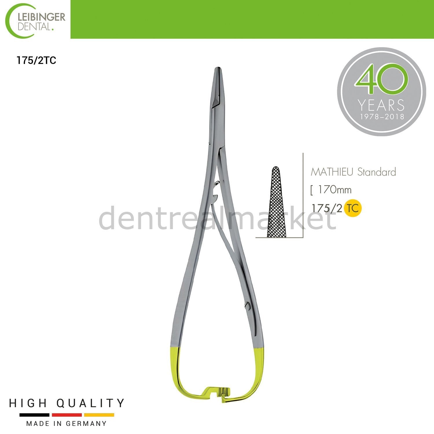 Leibinger - Mathieu Ligature Forceps TC - Ligatür Forseps - 170 mm