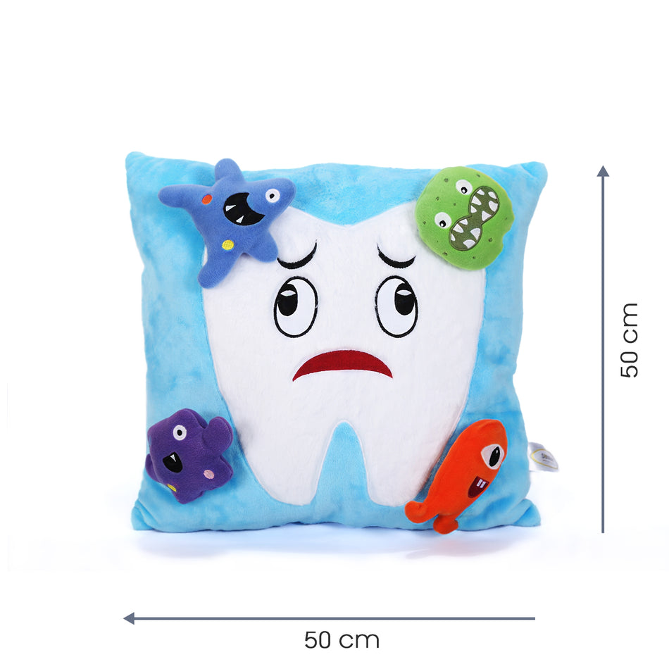 Blue Microbes Pillow Tooth Brush Teaching Model