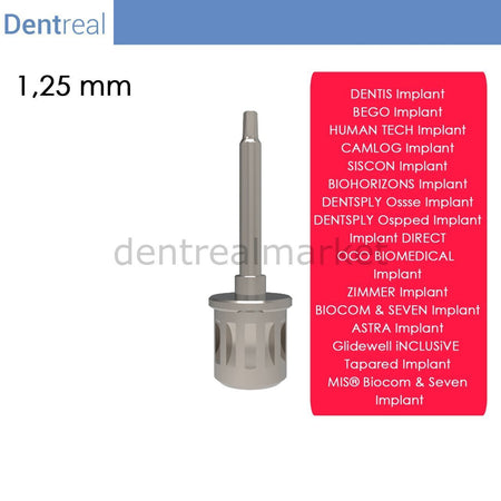 Dentreal - Screwdriver for Osse Implant - 1,25 mm Hex Driver