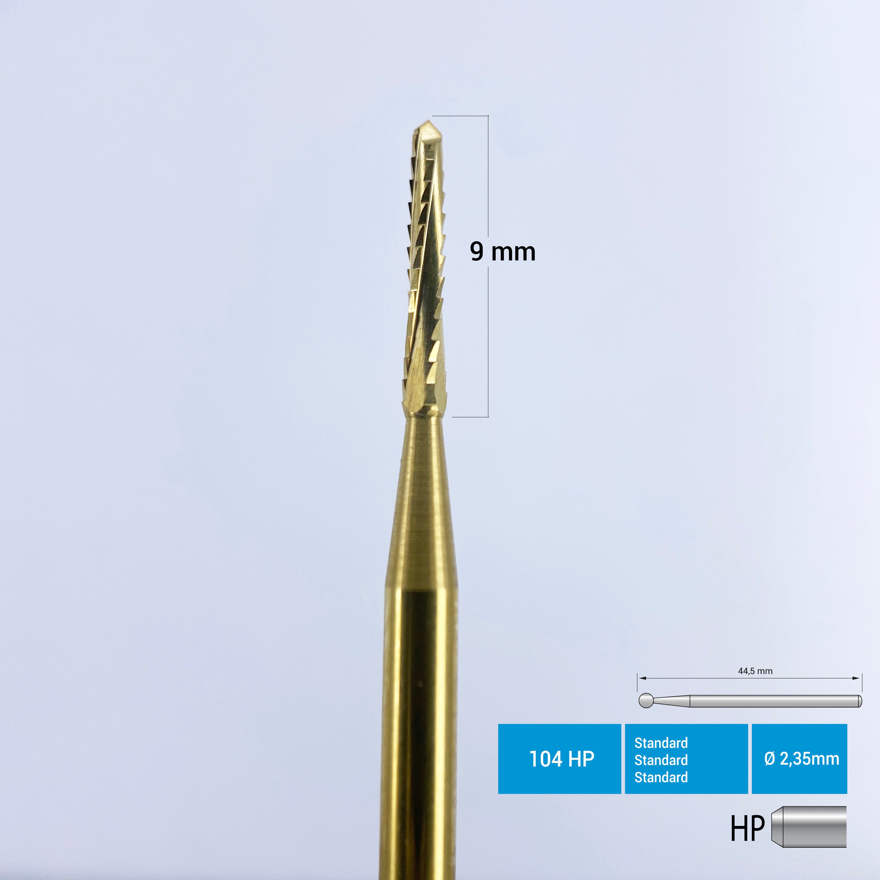 Frank Dental - Titanium Coated Carbide Lindemann Bone Cutter - 162 HP