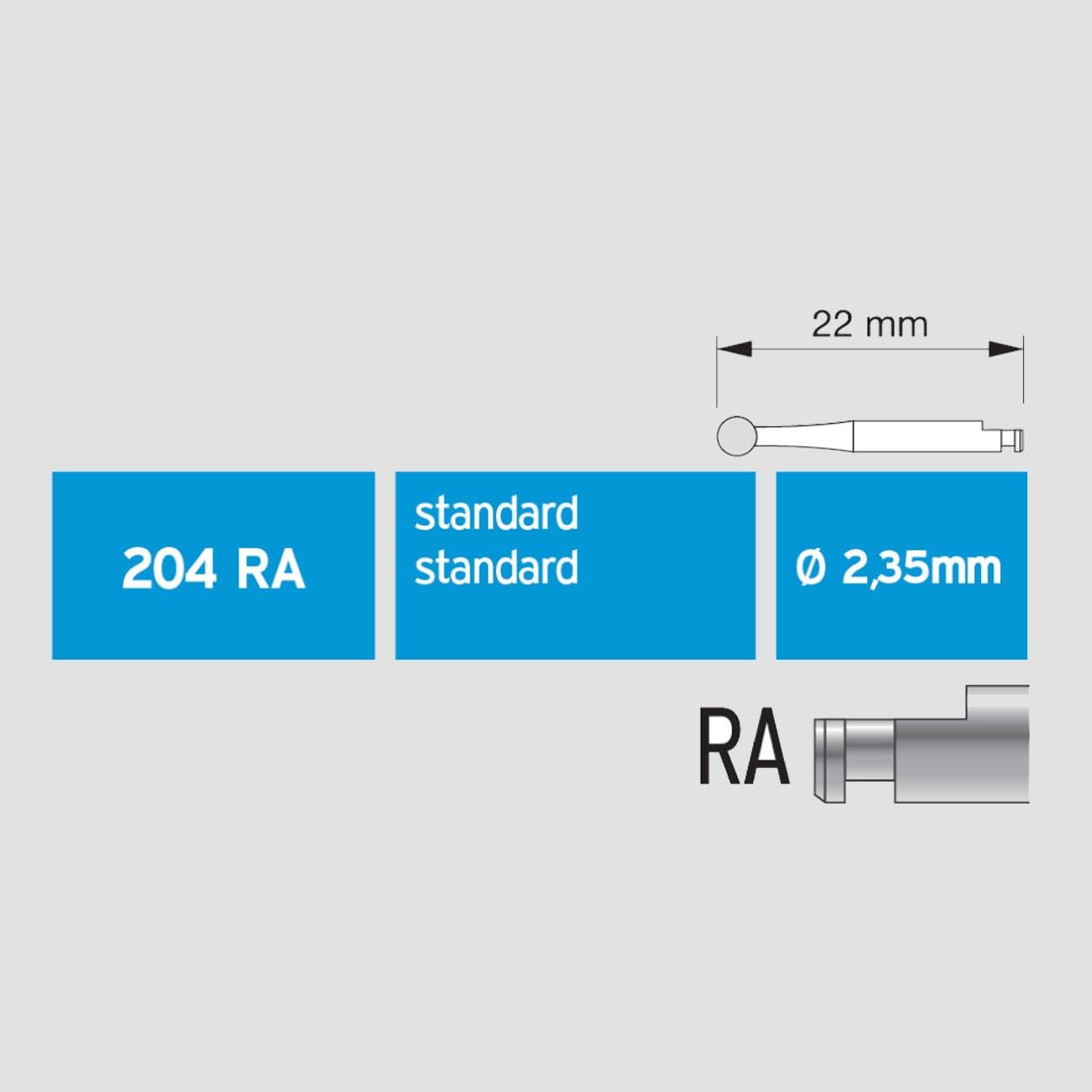 Frank Dental - Tungsten Carpide Rond Burs - For Contra - Angle ( RA - RAL ) - C1S - 5 Pcs