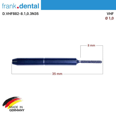 Dentreal - VHF Diamond Cad Cam Drill 1.0 mm