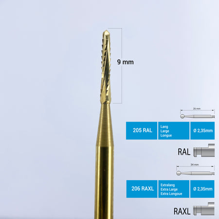 DentrealStore - Frank Dental Titanium Coated Carbide Lindemann Bone Cutter - 162 RA