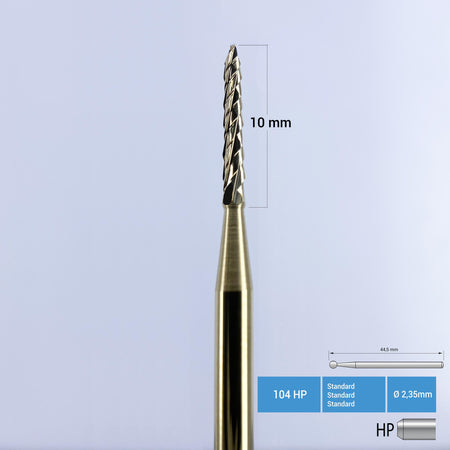 DentrealStore - Frank Dental Titanium Coated Carbide Lindemann Bone Cutter - 162A HP