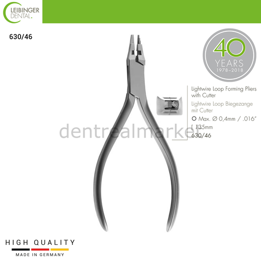 Light Wire Loop Forming Pliers With Cutter - 135 mm