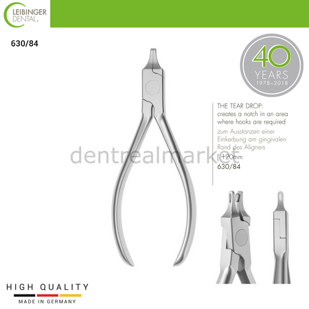 DentrealStore - Leibinger Aligner Plier Tear Drop - Aligner Handpiece Drop - 120 mm