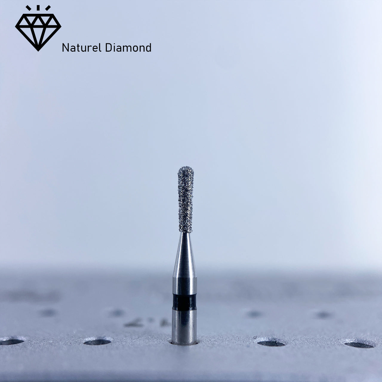Dental Natural Diamond Bur - 830L Pear Long Dental Burs - For Turbine - 5 Pcs