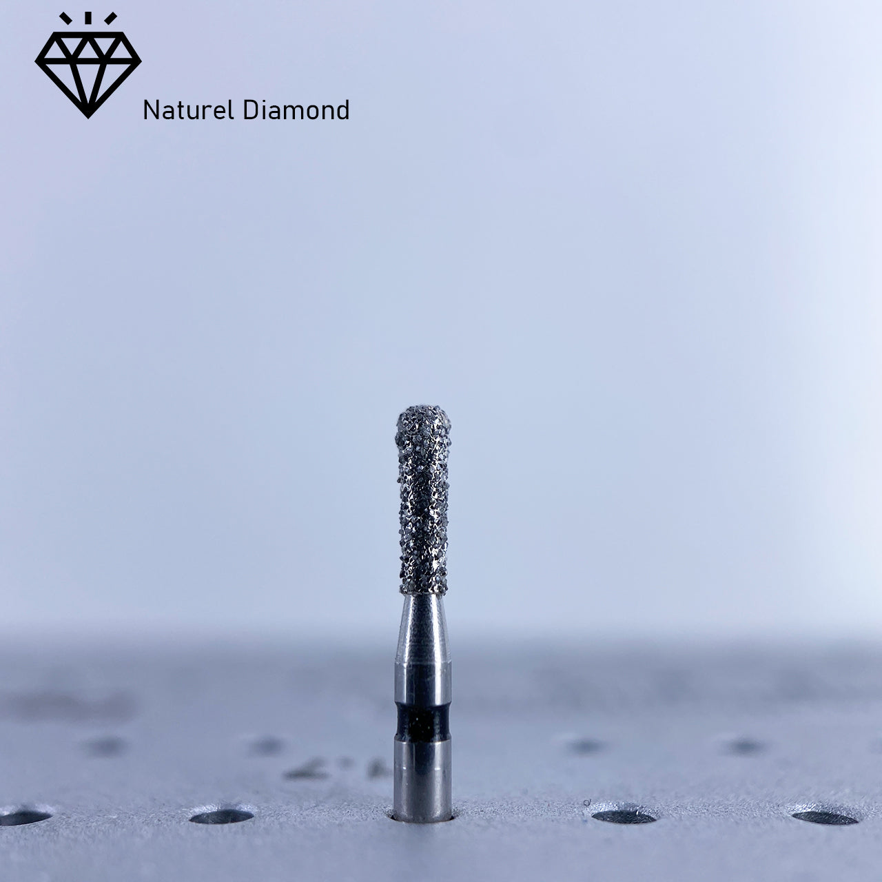 Dental Natural Diamond Bur - 830L Pear Long Dental Burs - For Turbine - 5 Pcs