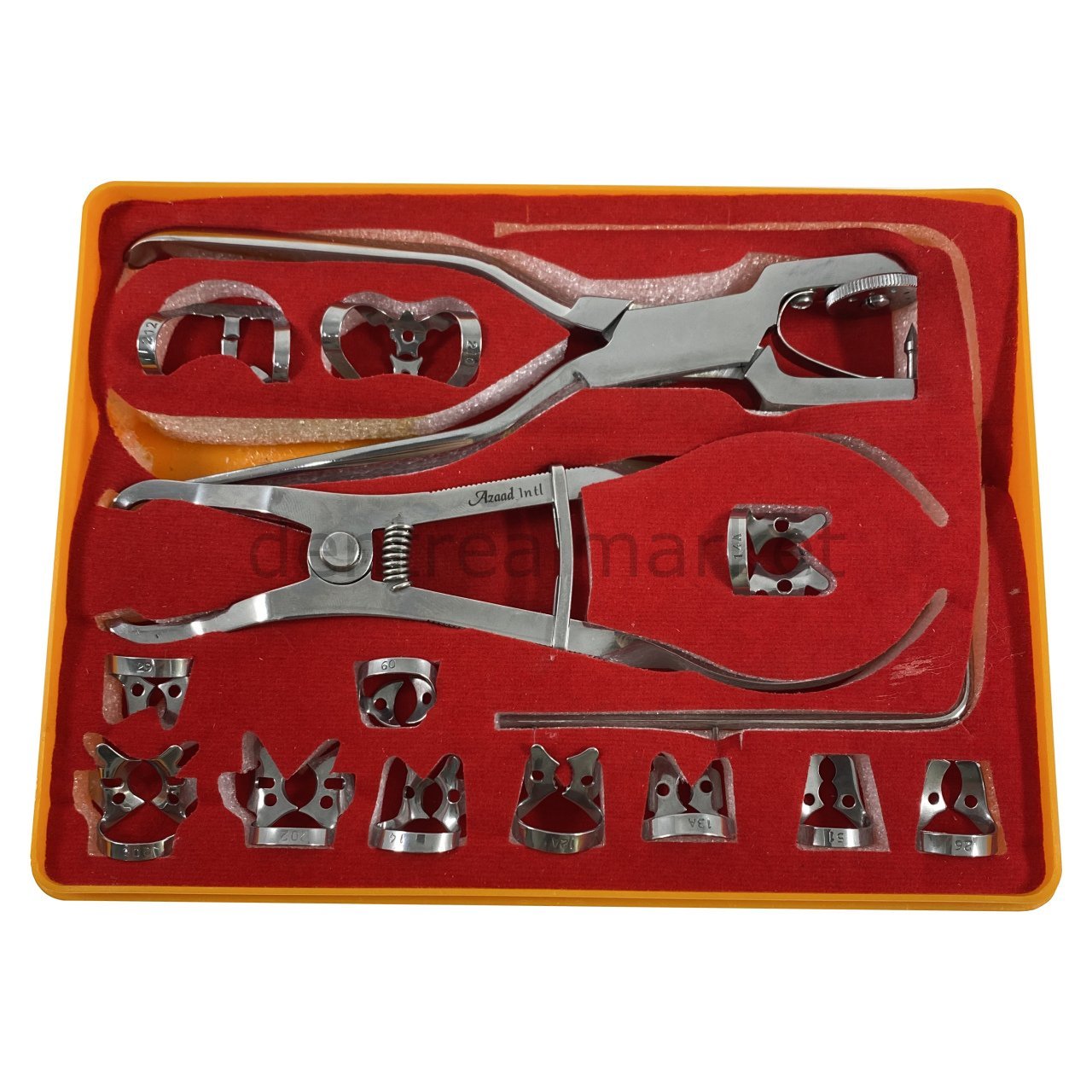 Drm Rubberdam Clamp and Tool Set + Rubberdam Template