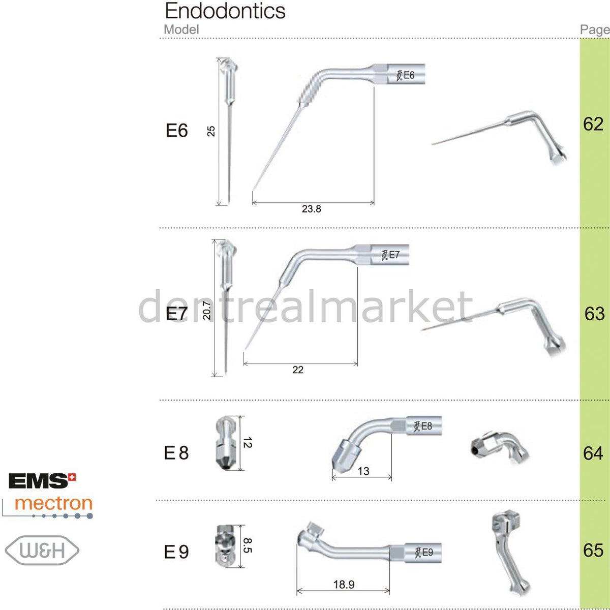 DentrealStore - Woodpecker Endodontic Scaler Tips - Ems,Mectron,Woodpecker,WH Compatible