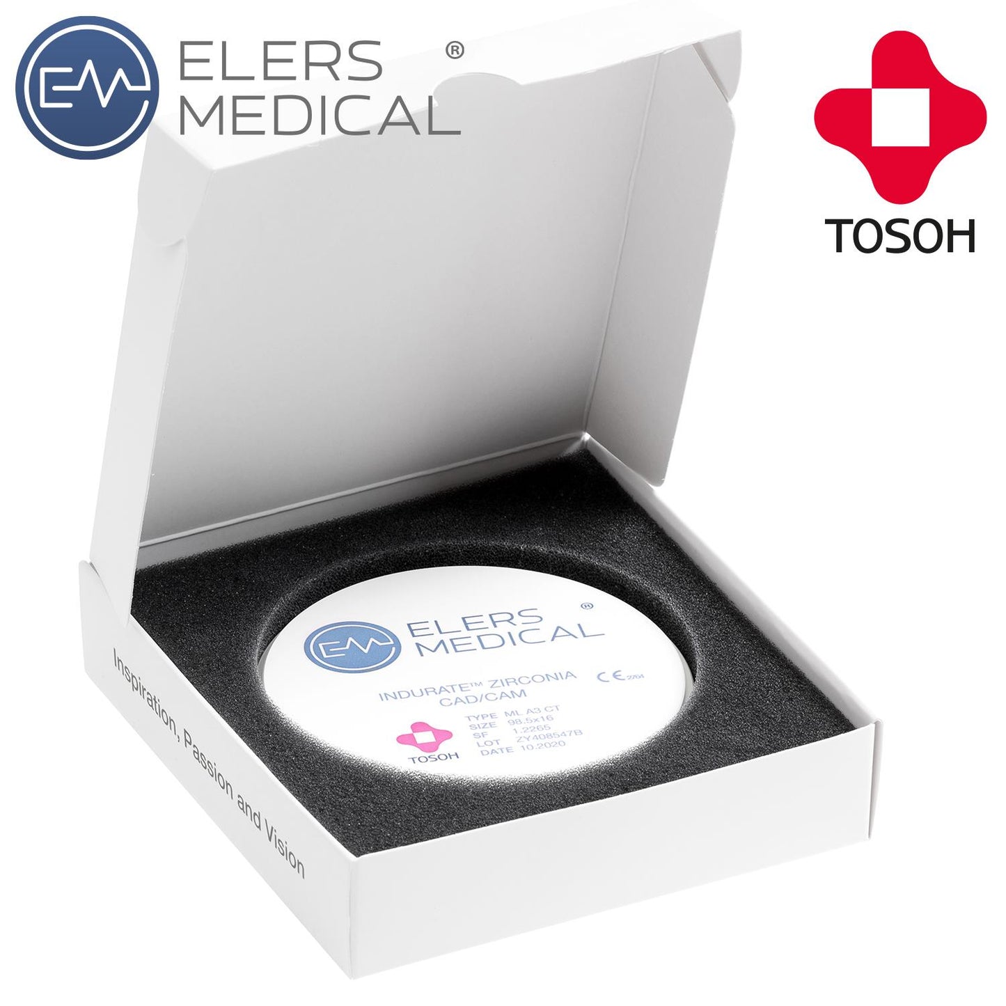 INDURATE Multilayer Extra-Translucent CAD/CAM Zirconia Discs - 22 mm