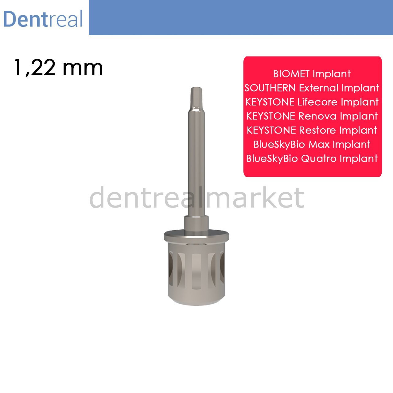 Screwdriver for Keystone Renova Implant - 1,22 mm Hex Driver