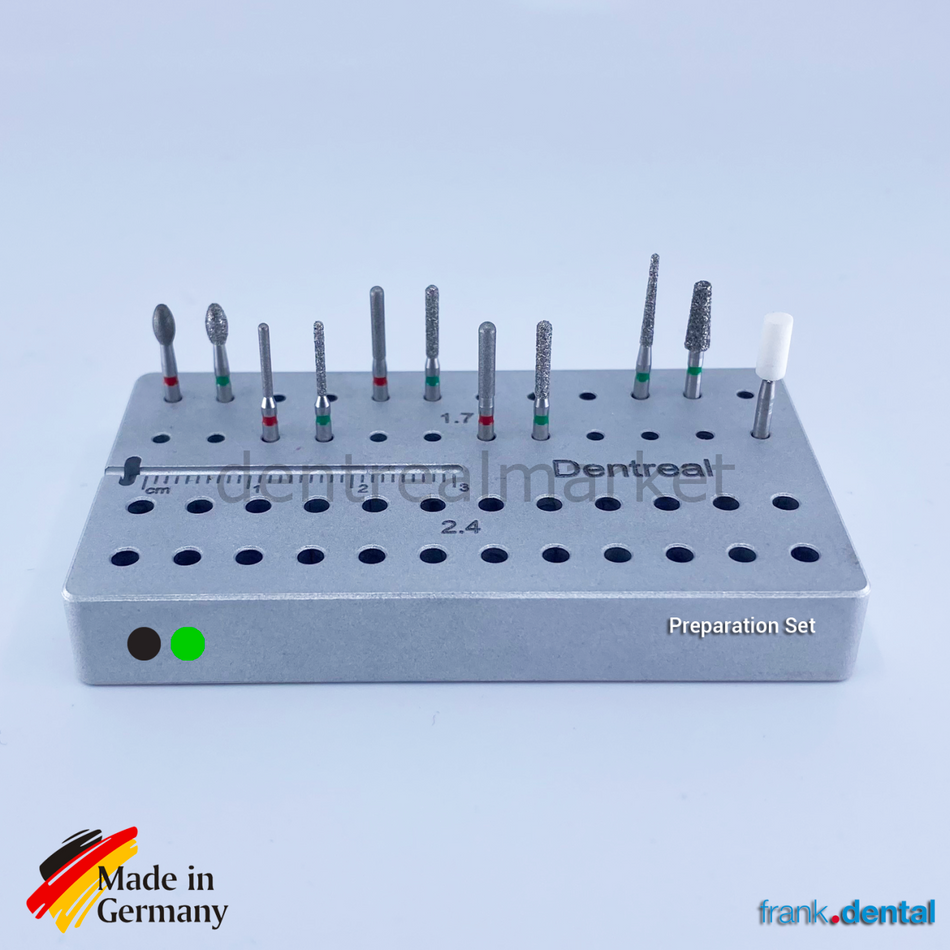 DentrealStore - Frank Dental Preparation Set - Dental Natural Diamond Bur