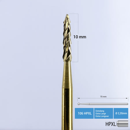 DentrealStore - Frank Dental Titanium Coated Carbide Lindemann Bone Cutter - 166A HPXL