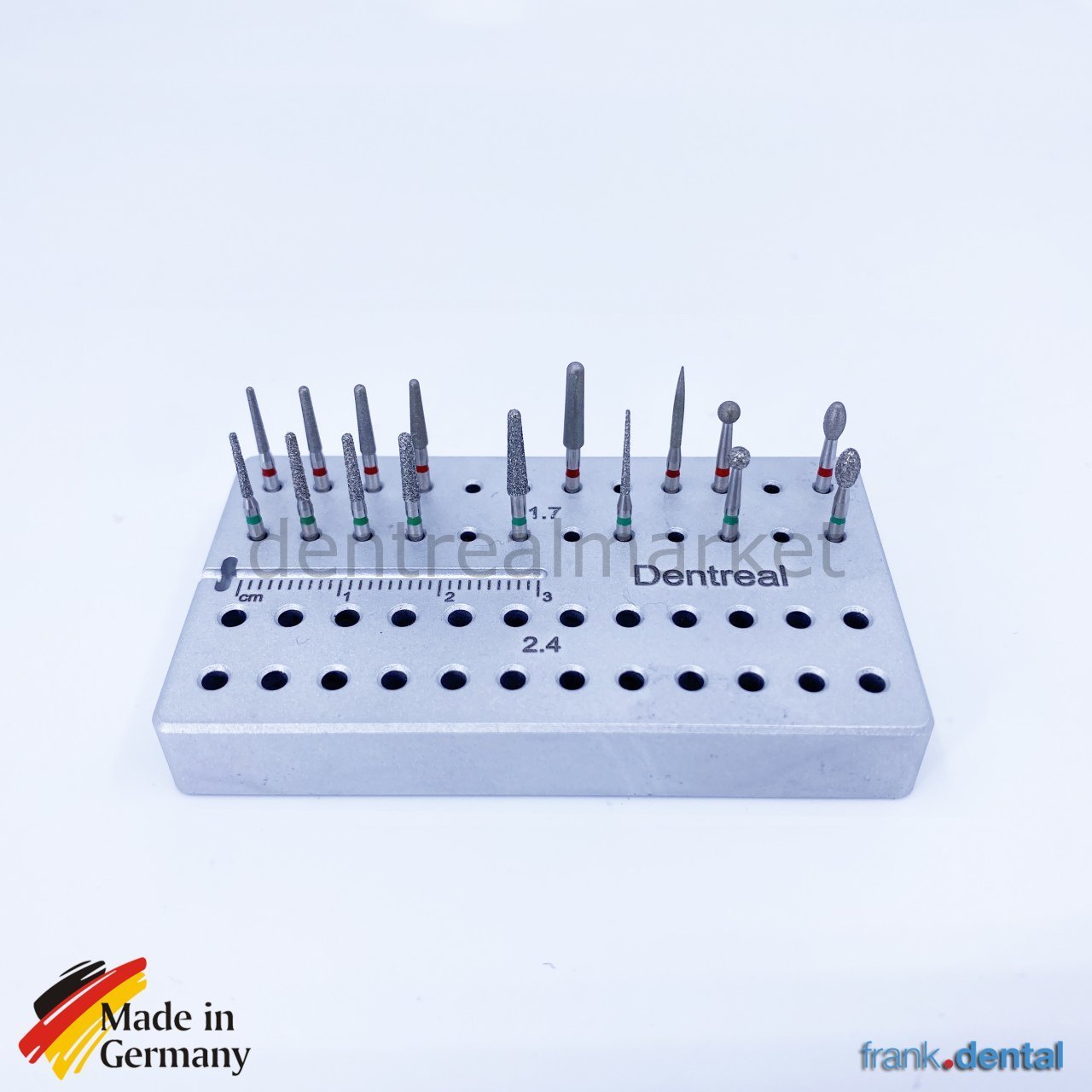 DentrealStore - Frank Dental Veneer & Crown Preparation Set - Dental Natural Diamond Bur