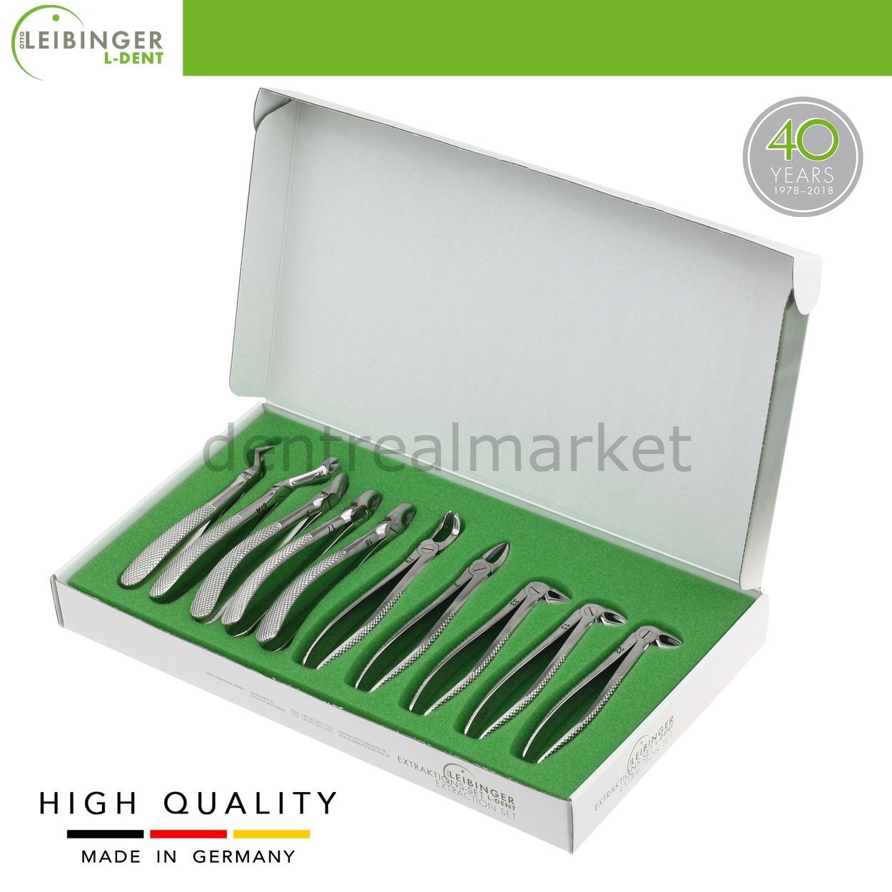 Adult Tooth Extraction Forceps Kit - English Pattern