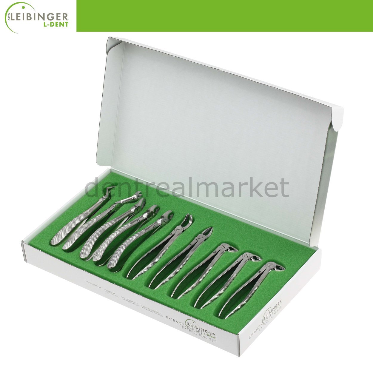 Adult Tooth Extraction Forceps Kit - English Pattern